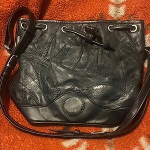 Elegant Black Leather Shoulder Bag